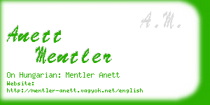 anett mentler business card